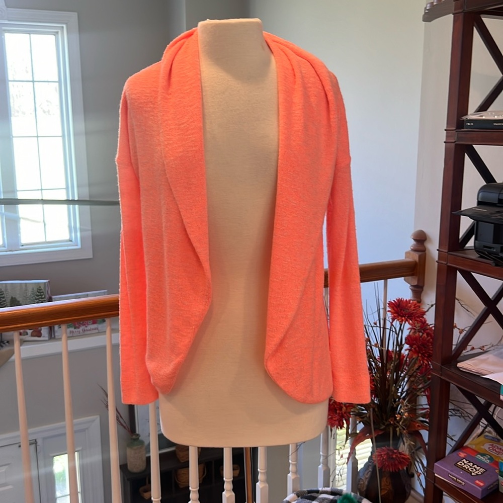 Lilly Pulitzer Martha drapped coral pink cardigan